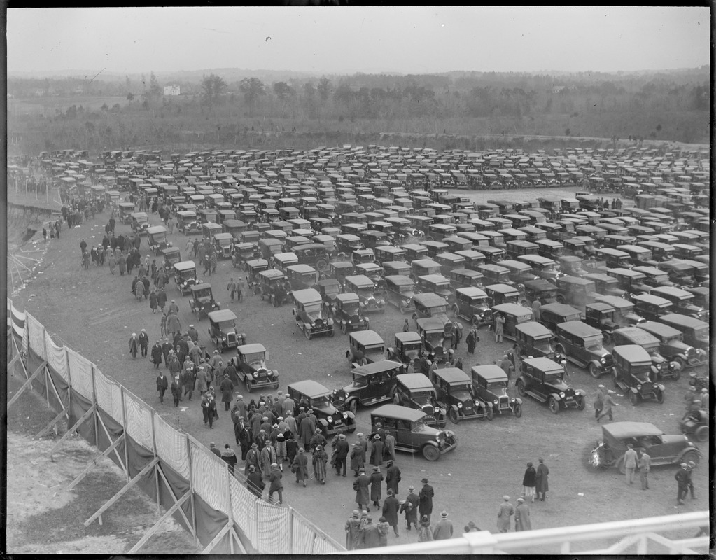 Autos parked at Rockingham races, Salem, N.H.