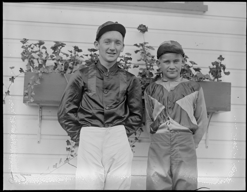 Jockeys at Rockingham, Salem, N.H. See cards for IDs.