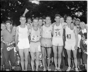 Marathoners including Johnny Kelley