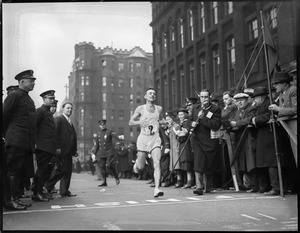 Johnny Kelley winning the B.A.A. Marathon