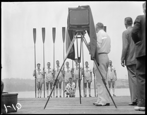 Photographer photographs the Yale crew