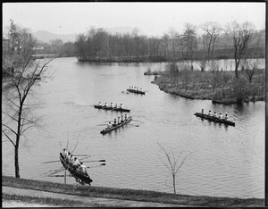 Smith College crews on river, Northampton, Mass.