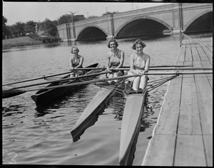 Woman rowers on the Charles