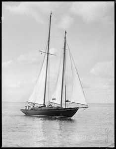 Two-masted yacht, C-4194, off Marblehead