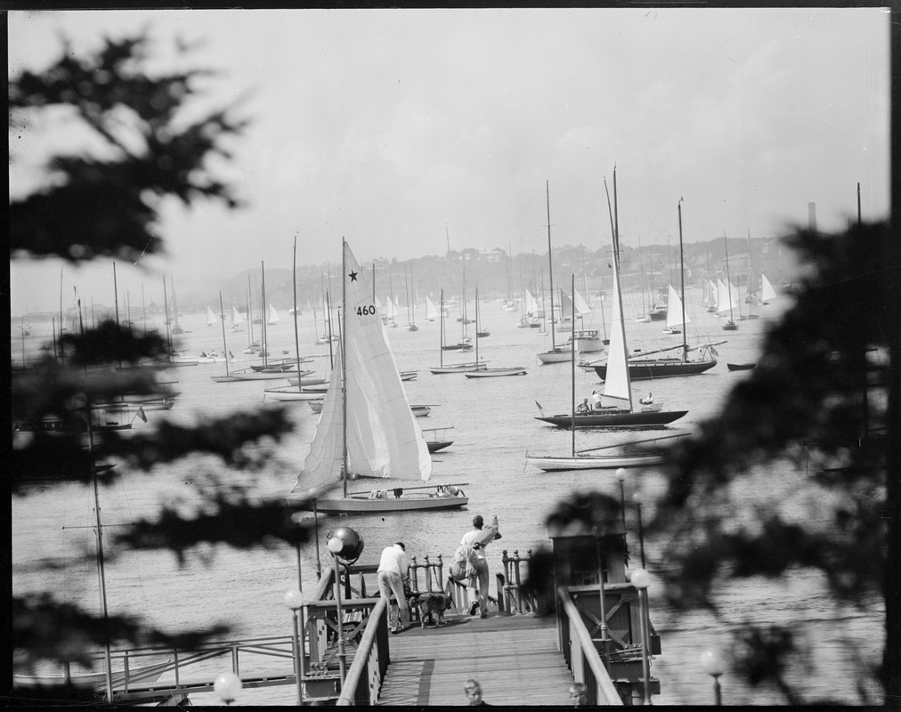 Pretty scene showing yachts in Marblehead
