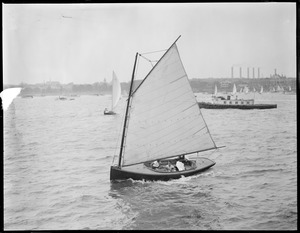 Old fashioned cat boat from Crosby and Cotuit
