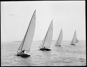 Four boats heeling