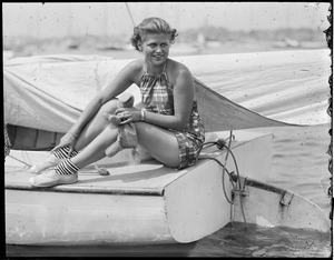 Juliana Smith of Anisquam aboard the caterpillar in Marblehead