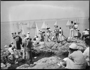Crowd watches yacht race