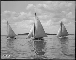 Quincy cat boats off Hough's neck