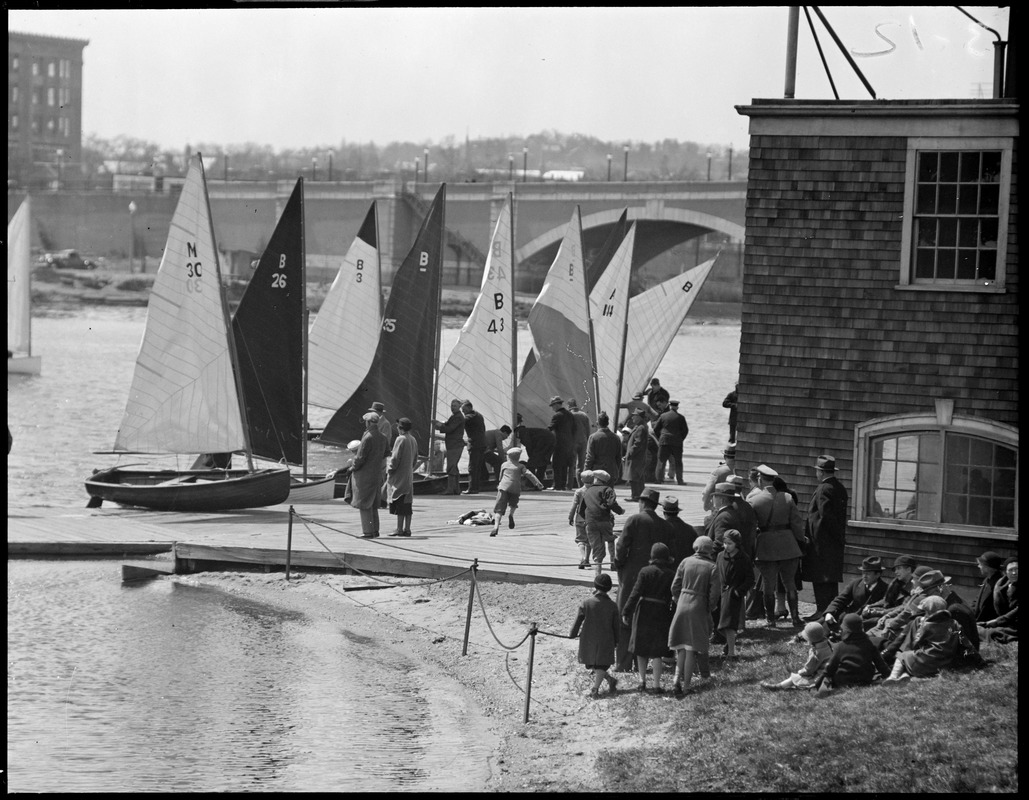 Dinghies race on the Charles during International Races