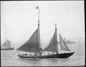 Pilot boat off Gloucester for Fisherman's race