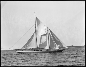 Fishing schooner Columbia on her way to the fishing grounds