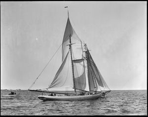 Fishing schooner Columbia on her trip to the fishing grounds