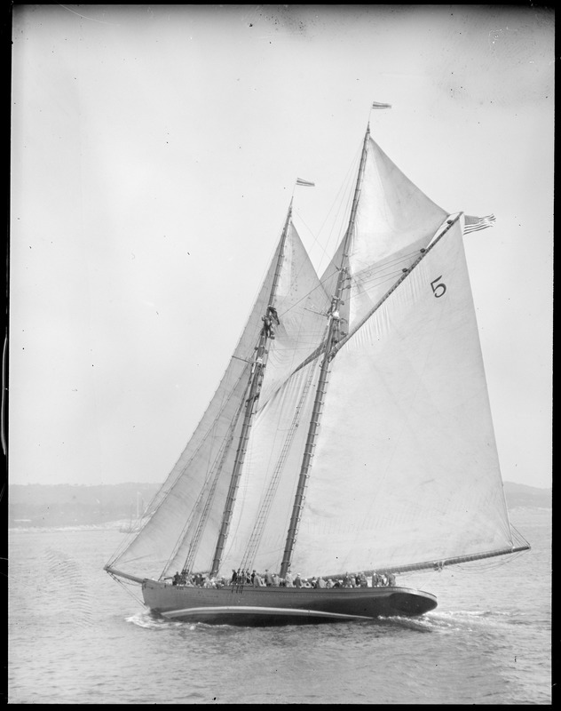 Fisherman Arthur D. Story racing off Gloucester.