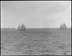 Fishing schooners Henry Ford and Columbia off Gloucester