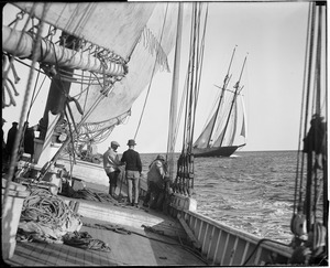 Fishing schooner Mayflower' taken from deck of Elizabeth Howard