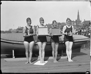 Winners of the swim competition, Charles River carnival