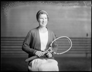Miss Mianne Palfrey, winner of 1930 Indoor National Championship tennis at Longwood covered courts, Brookline, Mass.