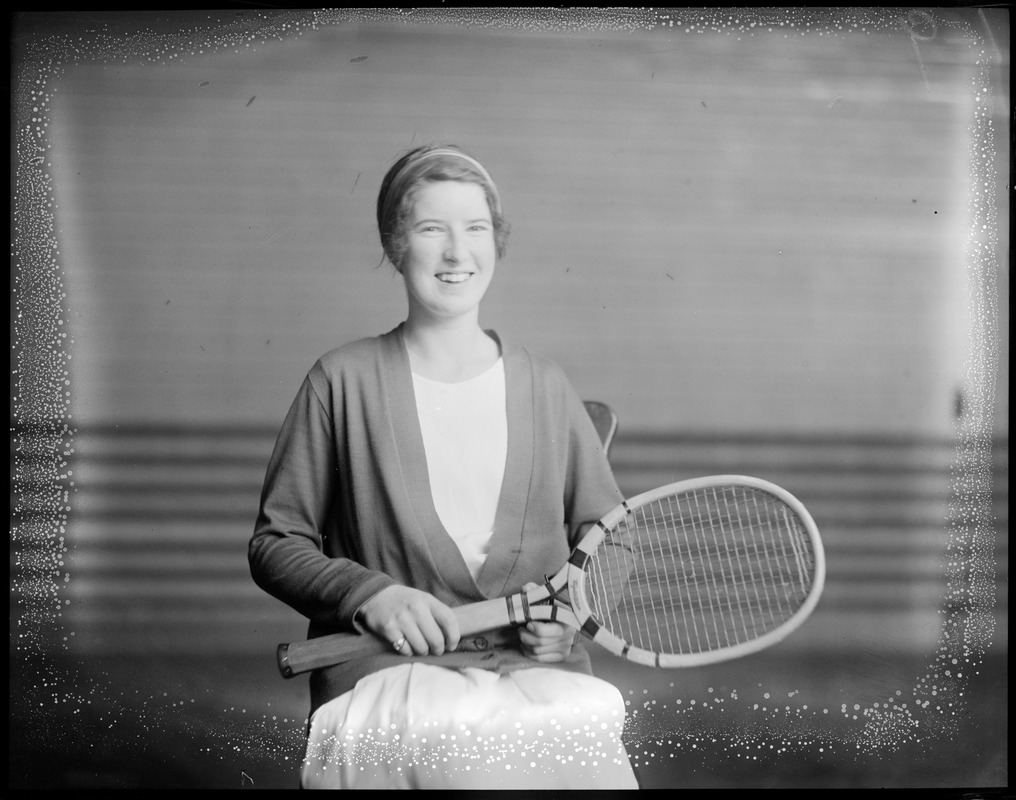 Miss Mianne Palfrey, winner of 1930 Indoor National Championship tennis at Longwood covered courts, Brookline, Mass.