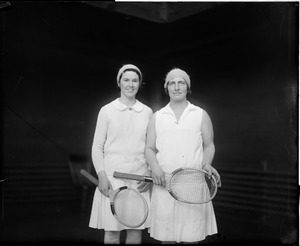 Sarah Palfrey, left, and Mrs. Wightman, champions of 1930 Indoor National tennis