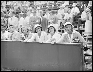 Women players in stands, eager for match