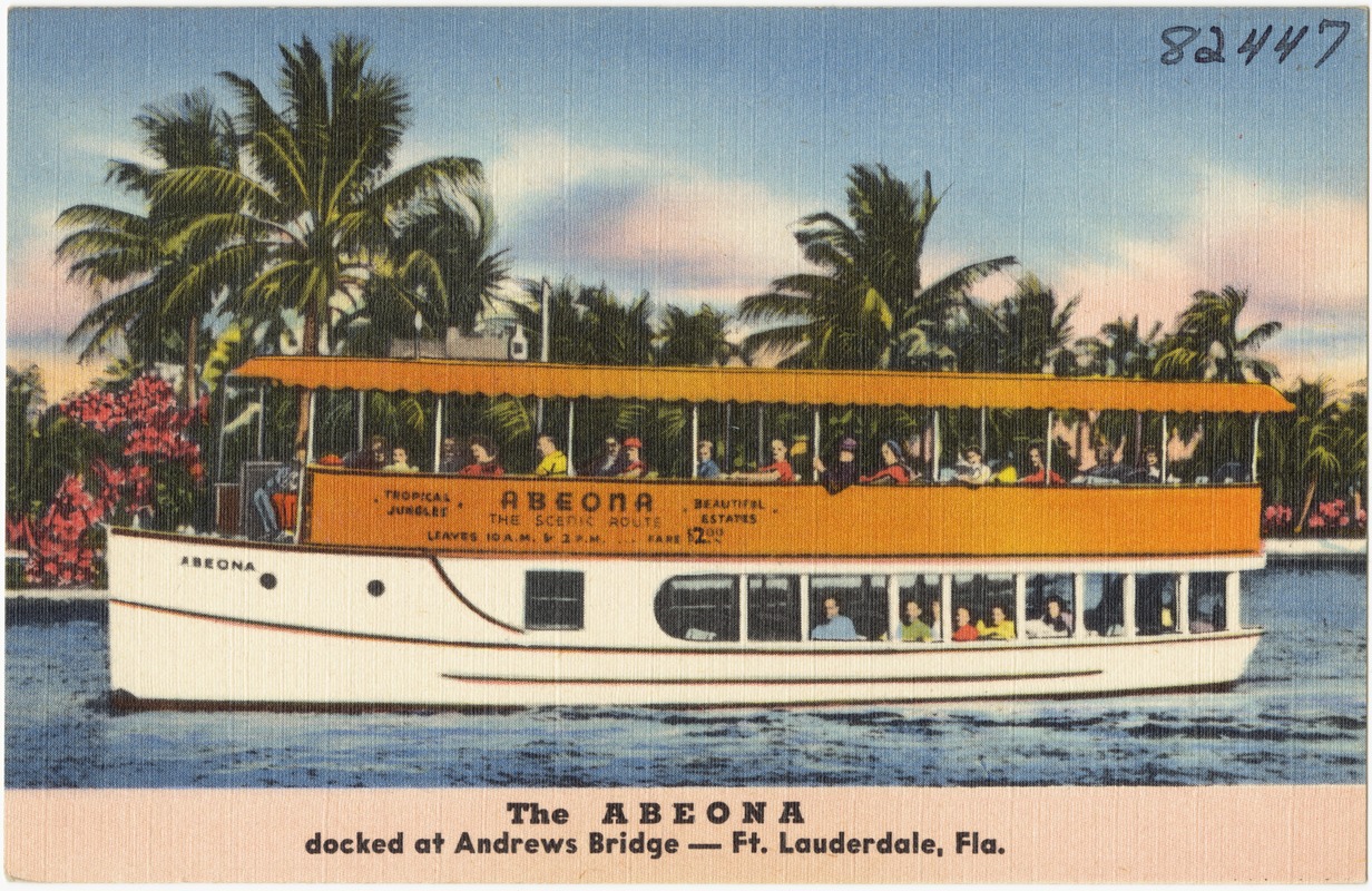 The Abeona, docked at Andrews Bridge, Ft. Lauderdale, Florida