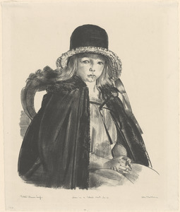 Jean in a black hat, first state