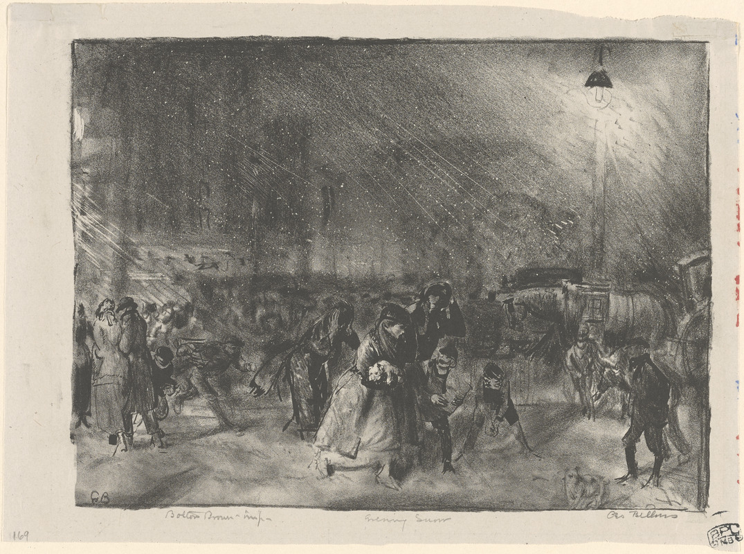 Evening snow
