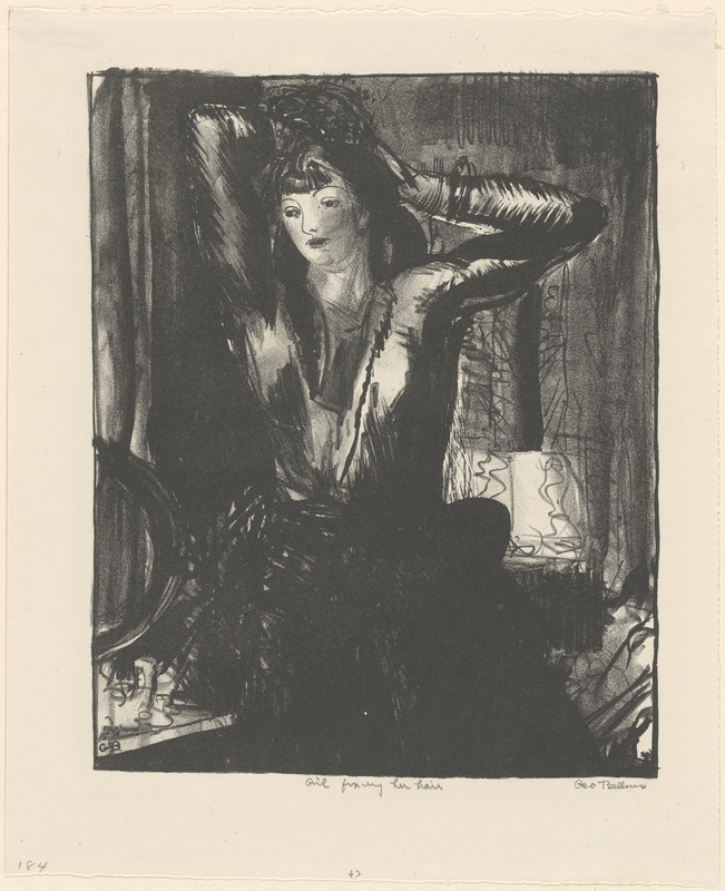 Girl fixing her hair