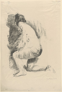 Nude, woman kneeling