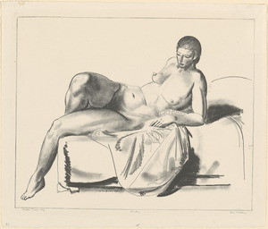 Nude study, classic on a couch