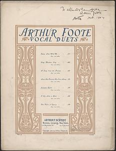 Arthur Foote, vocal duets