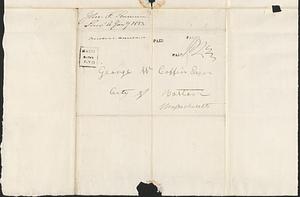 John F. Scamman to George Coffin, 16 January 1833