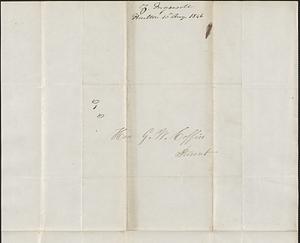 Z. Ingersoll to George Coffin, 10 August 1846