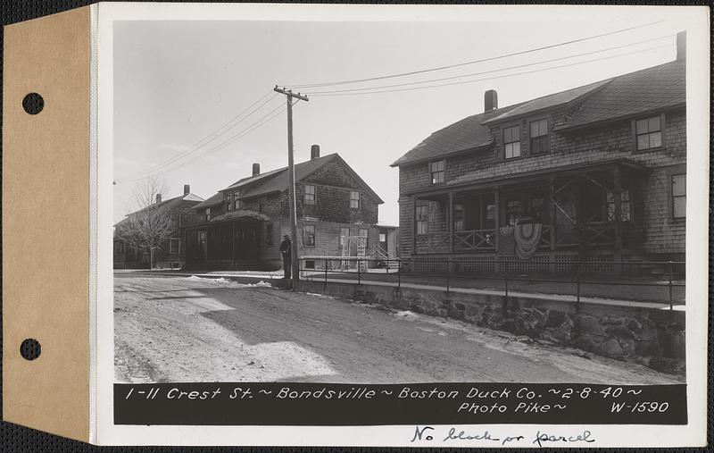 1-11 Crest Street, tenements, Boston Duck Co., Bondsville, Palmer, Mass., Feb. 8, 1940