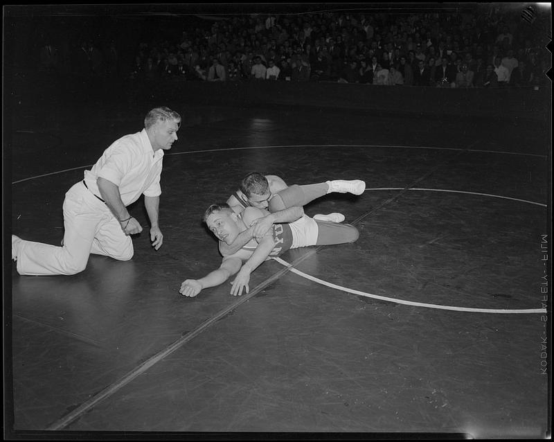 Wrestling match Digital Commonwealth