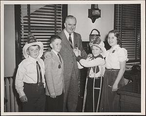 Boston Fire Commissioner Michael T. Kelleher with four children