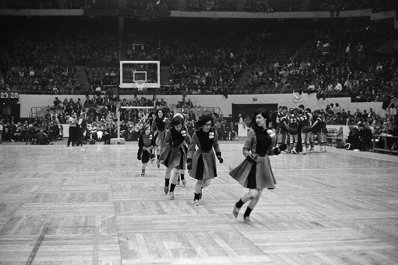 Durfee High School basketball game at Boston Garden