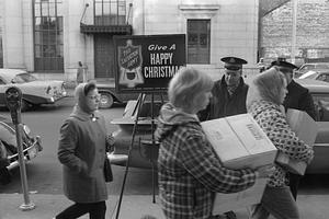 Salvation Army bell ringer, Purchase Street, New Bedford
