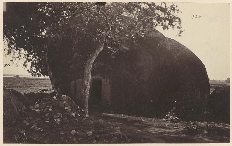 Cave in granite boulder near village of Seetamuree, India