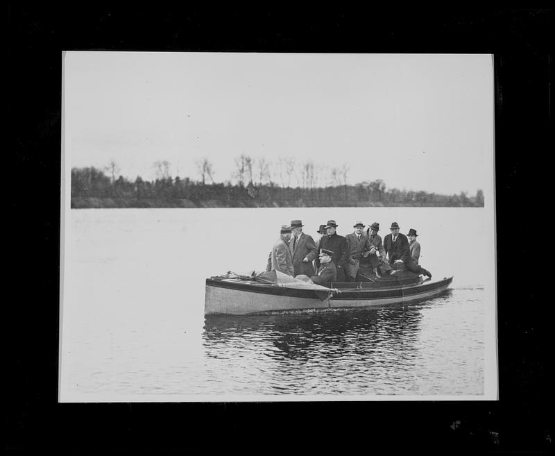 One of two boats carrying the Metropolitan Commission and Natick