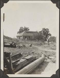 Pumping station with the roof on