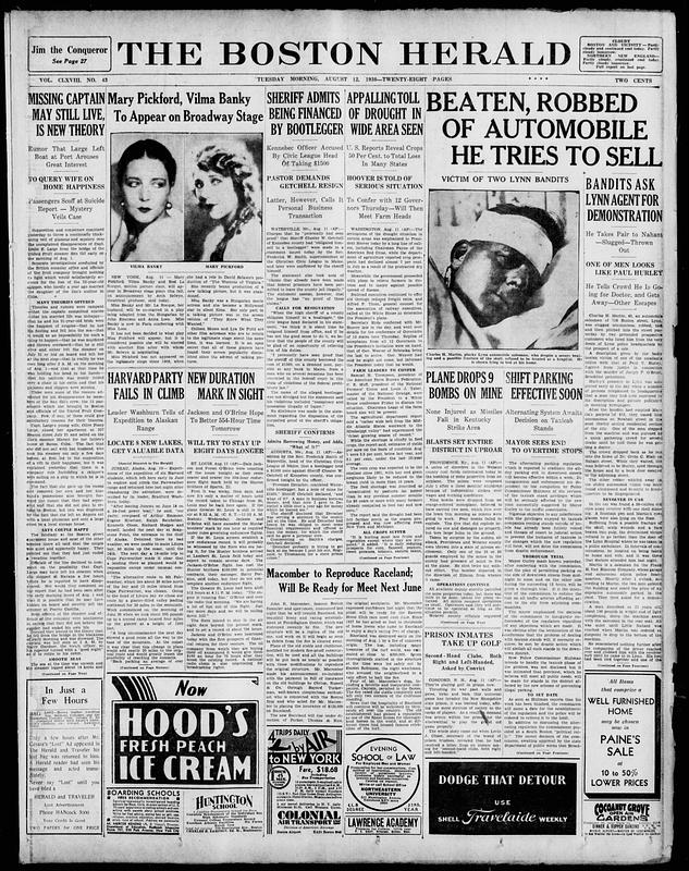 Boston Herald. August 12, 1930 - Digital Commonwealth