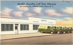 Smith's Laundry and Dry Cleaners, 622 Lansing St., Phone 2-6141, Utica, N. Y.