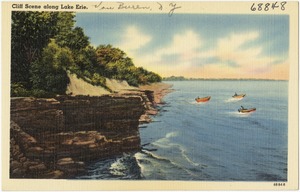 Cliff scene along Lake Erie, Van Buren, N. Y.