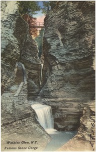 Watkins Glen, N. Y., Famous stone gorge