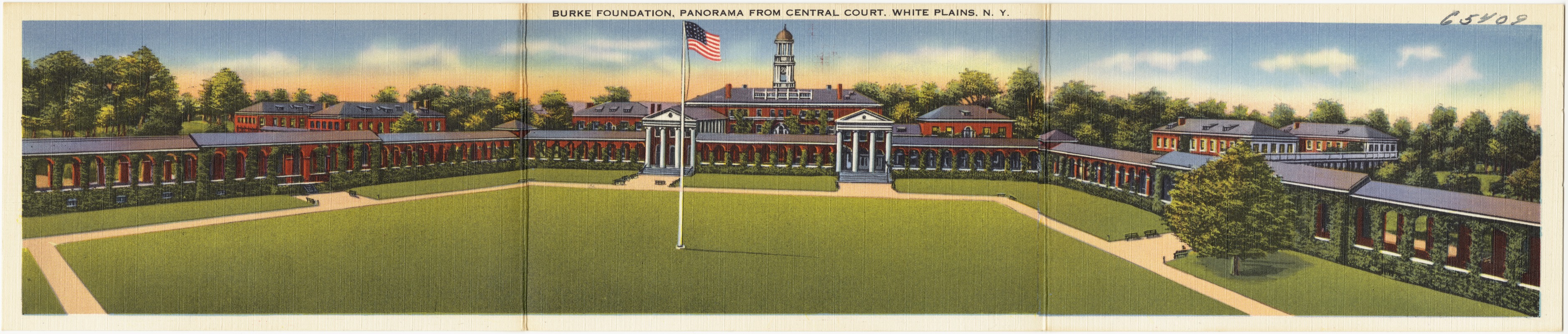 Burke Foundation, panorama from central court, White Plains, N. Y.