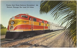 Florida East Coast Railway Streamliner enroute through the land of palms