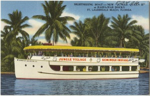 Sightseeing boat- new "Jungle Queen II" at Bahia-Mar Docks, Ft. Lauderdale Beach, Florida